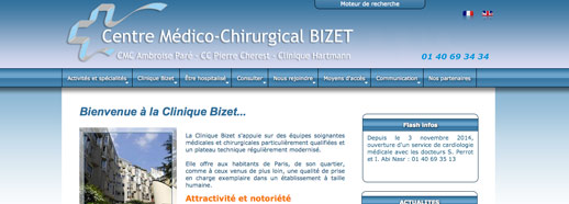 La Clinique Bizet modernise son site Internet